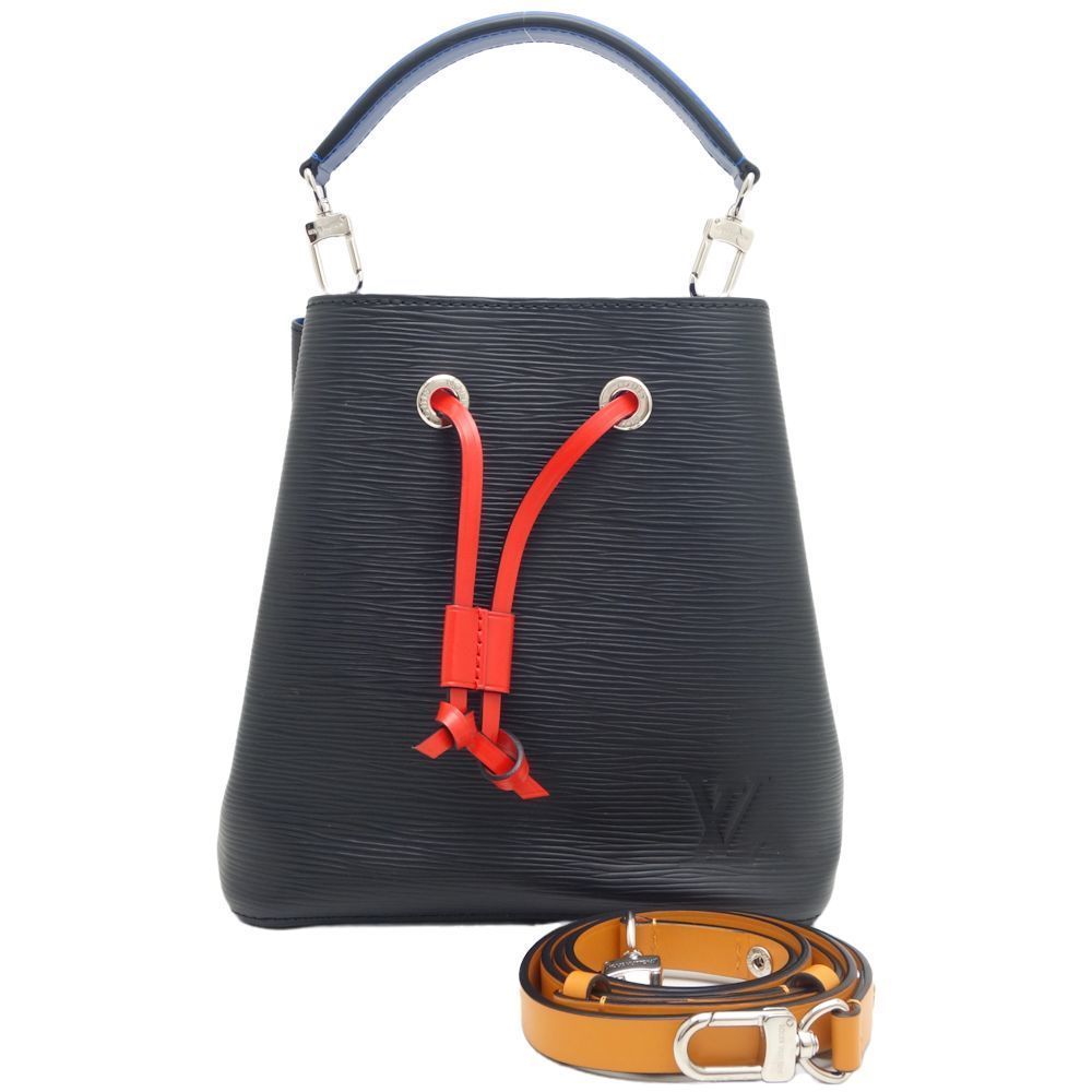 Louis Vuitton Epi Neonoe BB Crossbody Shoulder Bag Noir Saffron